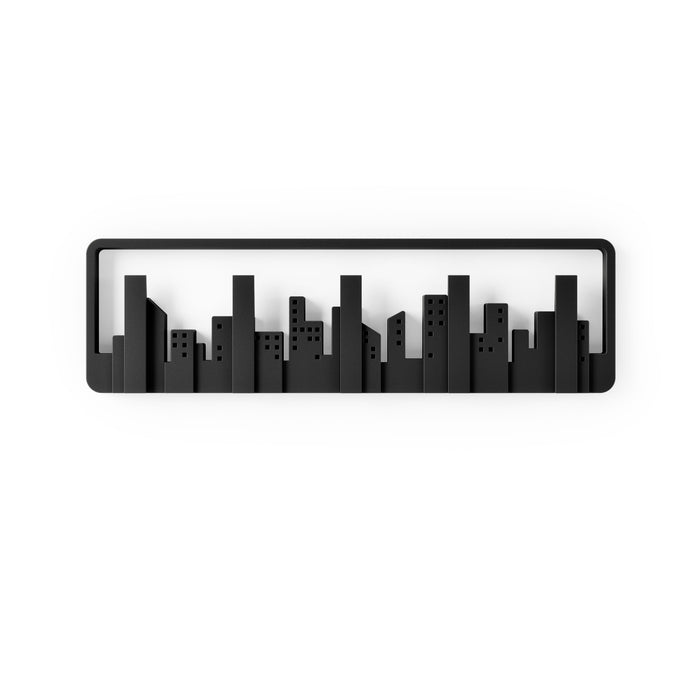 Umbra Modern Skyline Multi-Hook Coat Rack - Black