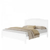 Benson Full Size Solid Wood Platform Bed with Stylish Headboard, White | Lit plateforme Benson en bois massif format Full avec tete de lit elegante, blanc