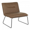 LumiSource Casper Faux Leather Industrial Accent Chair - Espresso|Chaise d’appoint industrielle Casper en similicuir - espresso