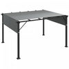Outsunny 2 Pcs 16 X 4ft Pergola Shade, Uv Protection Pergola Canopy, Grey|Outsunny Auvent De Pergola, Protection Uv, 2 Pieces 16 X 4 Pieds, Gris