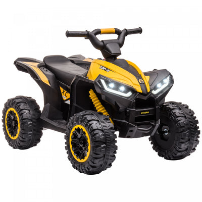 Aosom 12v Kids Powered Ride-On Atv, Four Wheeler Kids Quad With Music, Mp3, Headlights, High & Low S|Aosom Quad Pour Enfants 12 V Avec Fonction Avant Et Arriere, Quatre Roues Pour Enfants Avec Roues Re