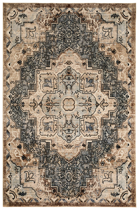 Esmira Traditional Blue Washable Rug 8'0\" x 10'0\" Indoor Area Rug