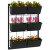 Outsunny 3-Tier Wall Planter with 6 Pots, Hanging Plant Holder