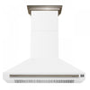 Forno Aria 48 Inch Wall-Mounted White Range Hood-FRHWM5095-48WHT | Hotte de cuisiniere murale Aria de 48 po, blanc-FRHWM5095-48WHT