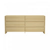 Linda Modern 72" Dresser in Natural Oak (6-Drawer) | Commode moderne Linda 72" en chene naturel (6 tiroirs)