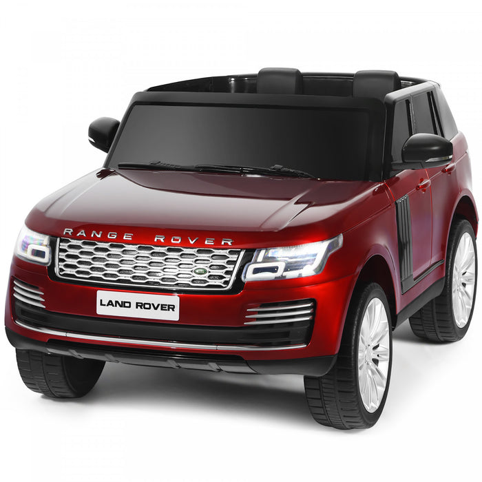 Costway 2*12v 2-seater Licensed Land Rover Kids Ride On Car 4wd W/ Remote Surface Painting Red