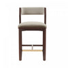 Patricia Modern Wood Upholstered Counter Stool in Linen Bar Stool | Tabouret de comptoir moderne Patricia en bois avec revetement en lin