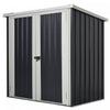 Outsunny 5' X 3' Metal Storage Shed, Garden Tool House With Double Doors For Backyard, Patio Lawn|Outsunny 5' X 3' Abri De Jardin En Metal Avec Portes Doubles