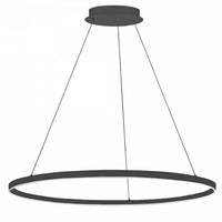 Dainolite Circulo Chandelier 63w Matte Black Finish White Acrylic Diffuser Lamp