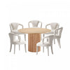 Hathaway and Palmer Modern Industry Chic 7-Piece Dining Set in Silver Lining and Natural Dining Room Set | Ensemble de salle a manger moderne industriel chic Hathaway et Palmer 7 pieces, finition Silver Lining et Naturel