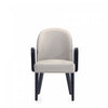 Hillman Modern Wood Upholstered Armchair in Light Gray Dining Chair | Fauteuil moderne en bois Hillman avec accoudoirs, tissu gris clair