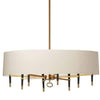 Dainolite Langford 8 Light Chandelier Vintage Bronze Cream Shade Lamp|Lustre Langford de Dainolite avec abat-jour crème, fini bronze rétro et 8 ampoules
