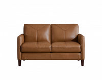 Hydeline Brixton Leather Loveseat - Brown 