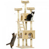 Pawhut 71inch Cat Tree, Cat Tower With Scratching Post, Cat Houses, Toys, Beige|Pawhut 71 Pouces A Gratter Arbre A Chat Kitty Condo Centre D'activites De Jeu A Plusieurs Niveaux Av