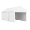Outsunny 10 X 20ft Carport, Portable Garage With 2 Roll-up Doors, White|Outsunny Abri D'auto 10 X 20 Pi Avec 2 Portes Enroulables, Blanc
