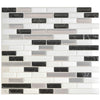 Smart Tiles Peel and Stick 4-Sheet 10 x 9 Backsplash - Muretto Alaska|Dosseret Smart Tiles peler et coller 10 x 9, 4 feuilles - Muretto Alaska