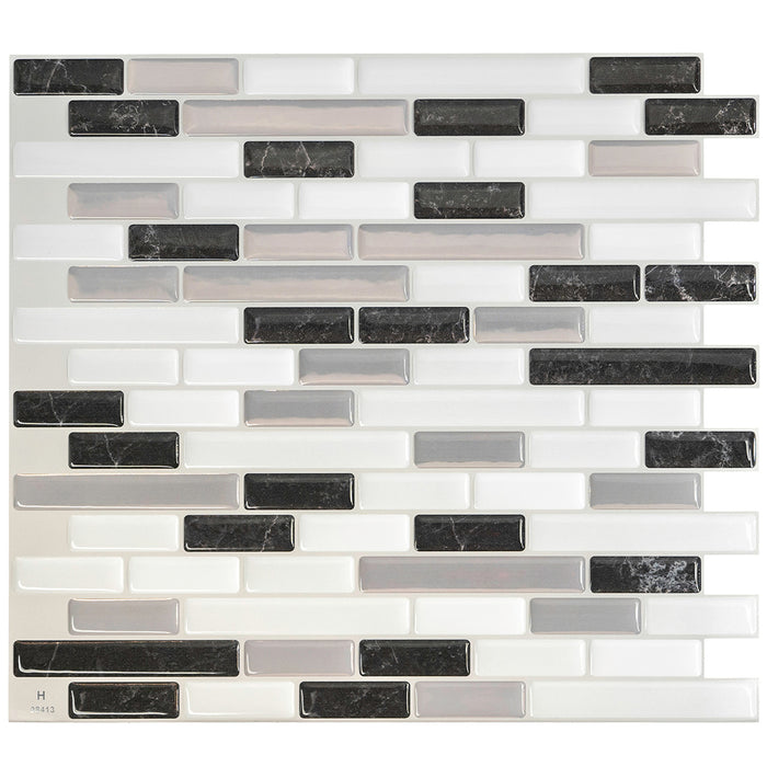 Smart Tiles Peel and Stick 4-Sheet 10 x 9 Backsplash - Muretto Alaska