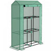 Outsunny Mini Greenhouse With 3 Tier Shelves, Roll-up Door, Green|Outsunny Mini Serre Avec Etageres A 3 Niveaux, Porte Enroulable, Vert