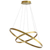 Dainolite Circulo Chandelier 97w Aged Brass White Acrylic Diffuser Lamp
