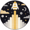 Forte Kids Spaceship Round Area Rug - 5'3" x 5'3"|Carpette ronde Forte à motif de vaisseau spatial pour enfants - 5 pi 3 po x 5 pi 3 po
