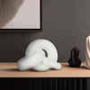 9" Resin Knot Decor Rough Finish - White | Décoration de nœud de 9 po en résine à fini rugueux - blanche