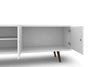 Manhattan Comfort Liberty 62.99" Mid-Century Modern TV Stand with 3 Shelves & 2 Doors - White & Yellow|Meuble pour téléviseur Liberty de Manhattan Comfort de 62,99 po de style moderne du milieu du 20e siècle avec 3 tablettes et 2 portes - blanc et jaune