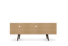 Manhattan Comfort Liberty 70.86" Mid-Century Modern TV Stand with 4 Shelving Spaces & 1 Drawer - Whi|Meuble pour téléviseur Liberty de Manhattan Comfort de 70,86 po de style moderne du milieu du 20e si