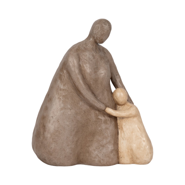 Resin 10\" Parent and Child - Brown