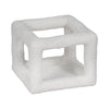 6" Tectured Open Square Cube - White | Cube ouvert texturé de 6 po - blanc