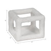6" Tectured Open Square Cube - White | Cube ouvert texturé de 6 po - blanc