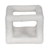 6" Tectured Open Square Cube - White | Cube ouvert texturé de 6 po - blanc