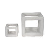 6" Tectured Open Square Cube - White | Cube ouvert texturé de 6 po - blanc