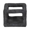 6" Textured Open Square Cube - Black | Cube ouvert texturé de 6 po - noir