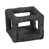 6" Textured Open Square Cube - Black | Cube ouvert texturé de 6 po - noir