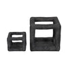 6" Textured Open Square Cube - Black | Cube ouvert texturé de 6 po - noir