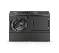 Huebsch® 3.5 Cu. Ft. Front Load Washer and 7 Cu. Ft. Electric Dryer with Pet Plus™ - Matte Black 