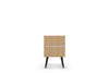 Manhattan Comfort Liberty Mid-Century Modern Nightstand with 2 Full Extension Drawers - White & Aqua Blue|Table de nuit Liberty de Manhattan Comfort de style moderne du milieu du 20e siècle avec 2 tiroirs à extension complète - blanche et bleu turquoise