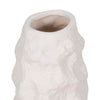 Ceramic 11" Jagged Textured Vase - White|Vase de 11 po en céramique à texture irrégulière - blanc