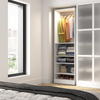 Bestar Florence 25" Modular Reach-In/Walk-In Closet System with LED Light and Shelves - White|Système de garder-robe et pièce-penderie modulaire Florence de Bestar de 25 po avec éclairage à DEL et tablettes - blanc