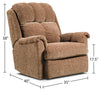 Brown Chenille Power Recliner 