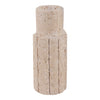 5" x 2" Raw Edge Travertine Taper Holder - Tan | Bougeoir de 5 po x 2 po en travertin à bord brut - tan