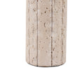 7" x 2" Raw Edge Travertine Taper Holder - Tan | Bougeoir de 7 po x 2 po en travertin à bord brut - tan
