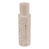 7" x 2" Raw Edge Travertine Taper Holder - Tan | Bougeoir de 7 po x 2 po en travertin à bord brut - tan