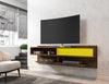 Manhattan Comfort Astor 70.86" Modern Floating Entertainment Center with Media Shelves - Rustic Brown|Meuble audio-vidéo flottant moderne Astor de Manhattan Comfort de 70,86 po avec tablettes multimédias - brun rustique
