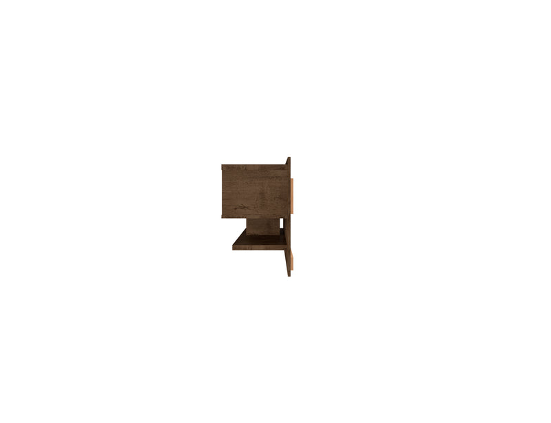 Manhattan Comfort Astor 70.86\" Modern Floating Entertainment Center with Media Shelves - Rustic Brown