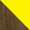 Manhattan Comfort Plaza 64.25" Modern Floating Wall Entertainment Center with Display Shelves - Rustic Brown & Yellow|Meuble audio-vidéo mural flottant moderne Plaza de Manhattan Comfort de 64,25 po avec tablettes d’exposition - brun rustique et jaune