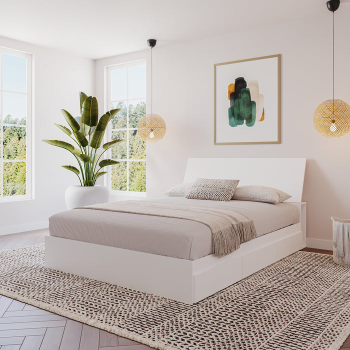 Nordika Full Panel Headboard - White
