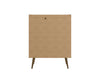 Manhattan Comfort Bogart Mid-Century Modern Accent Cabinet - Off-White & Natural|Armoire décorative Bogart de Manhattan Comfort de style moderne du milieu du 20e siècle - blanc cassé et naturelle