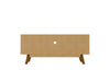 Manhattan Comfort Mid-Century Modern Marcus 53.14" TV Stand with Solid Wood Legs - Greige & Natural|Meuble pour téléviseur Marcus de Manhattan Comfort de 53,14 po de style moderne du milieu du 20e siècle avec pattes en bois massif - greige et naturel