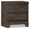 Yorkdale Grey Nightstand - {Contemporary} style Nightstand in Alabaster Oak {Engineered Wood}